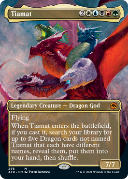 Tiamat (Borderless Alternate Art) [Dungeons & Dragons: Adventures in the Forgotten Realms] | Dragon's Lair Comics and Fantasy Houston TX