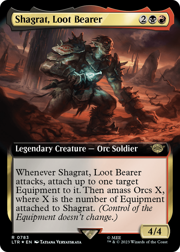 Shagrat, Loot Bearer (Extended Art) (Surge Foil) [The Lord of the Rings: Tales of Middle-Earth] | Dragon's Lair Comics and Fantasy Houston TX