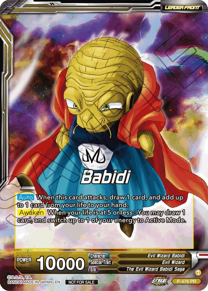 Babidi // Babidi, Insidious Reckoning (Silver Foil) (P-476) [Tournament Promotion Cards] | Dragon's Lair Comics and Fantasy Houston TX