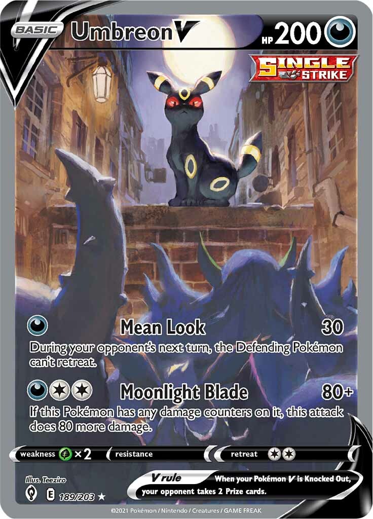 Umbreon V (189/203) [Sword & Shield: Evolving Skies] | Dragon's Lair Comics and Fantasy Houston TX