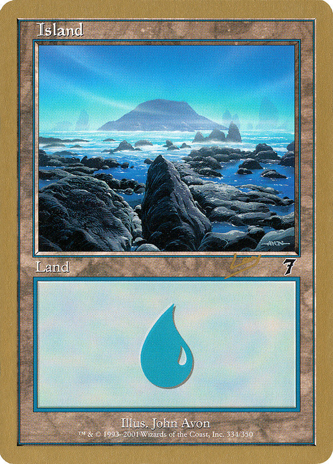 Island (rl334) (Raphael Levy) [World Championship Decks 2002] | Dragon's Lair Comics and Fantasy Houston TX