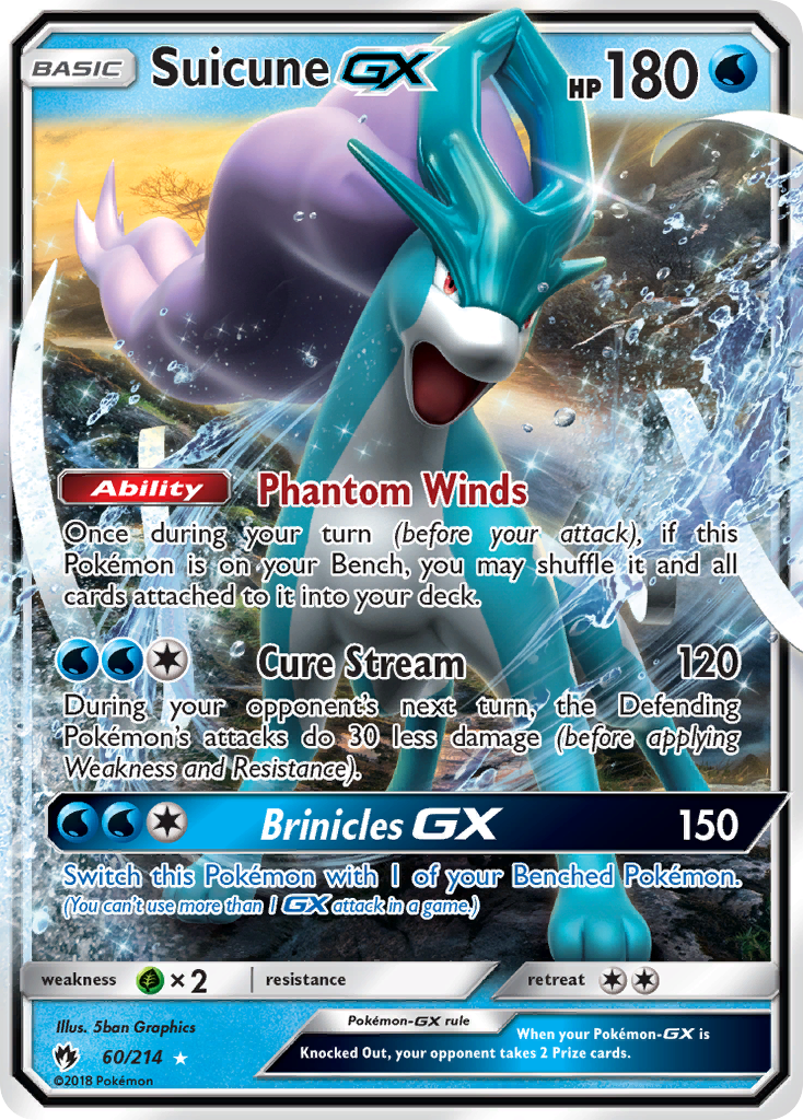 Suicune GX (60/214) [Sun & Moon: Lost Thunder] | Dragon's Lair Comics and Fantasy Houston TX