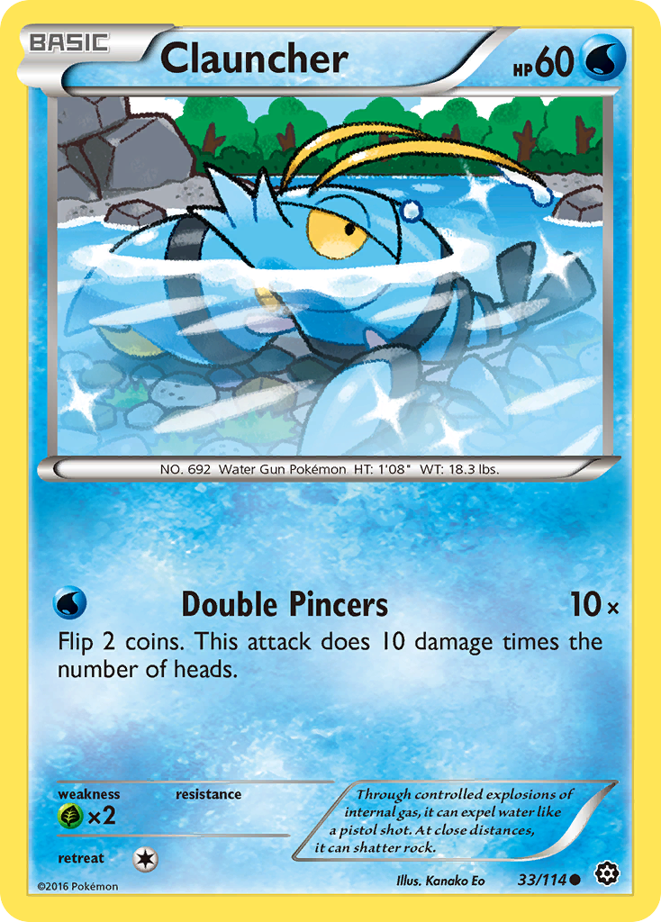 Clauncher (33/114) [XY: Steam Siege] | Dragon's Lair Comics and Fantasy Houston TX