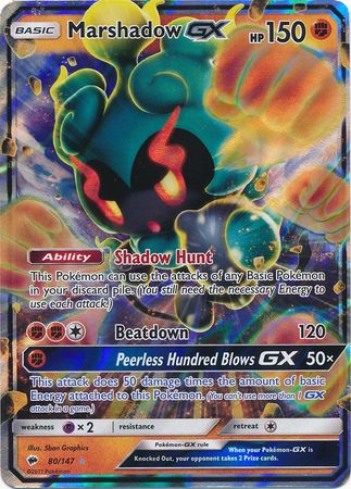 Marshadow GX (80/147) (Jumbo Card) [Sun & Moon: Burning Shadows] | Dragon's Lair Comics and Fantasy Houston TX