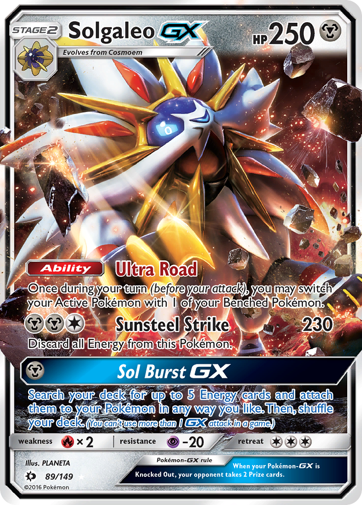 Solgaleo GX (89/149) [Sun & Moon: Base Set] | Dragon's Lair Comics and Fantasy Houston TX