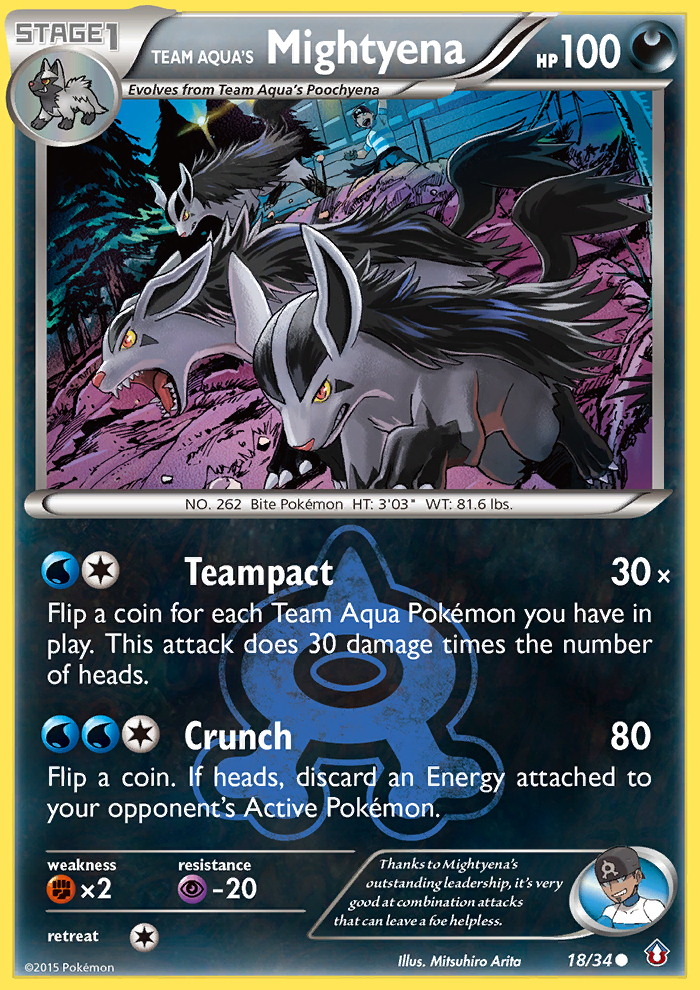 Team Aqua's Mightyena (18/34) [XY: Double Crisis] | Dragon's Lair Comics and Fantasy Houston TX