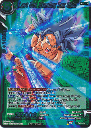 Last One Standing Son Goku (Event Pack 2 - 2018) (EX03-14) [Promotion Cards] | Dragon's Lair Comics and Fantasy Houston TX