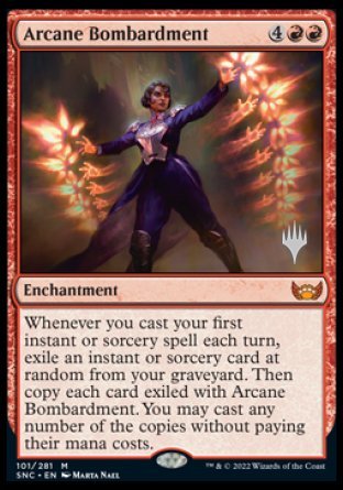 Arcane Bombardment (Promo Pack) [Streets of New Capenna Promos] | Dragon's Lair Comics and Fantasy Houston TX