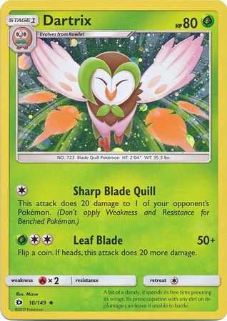 Dartrix (10/149) (Cosmos Holo) [Sun & Moon: Base Set] | Dragon's Lair Comics and Fantasy Houston TX