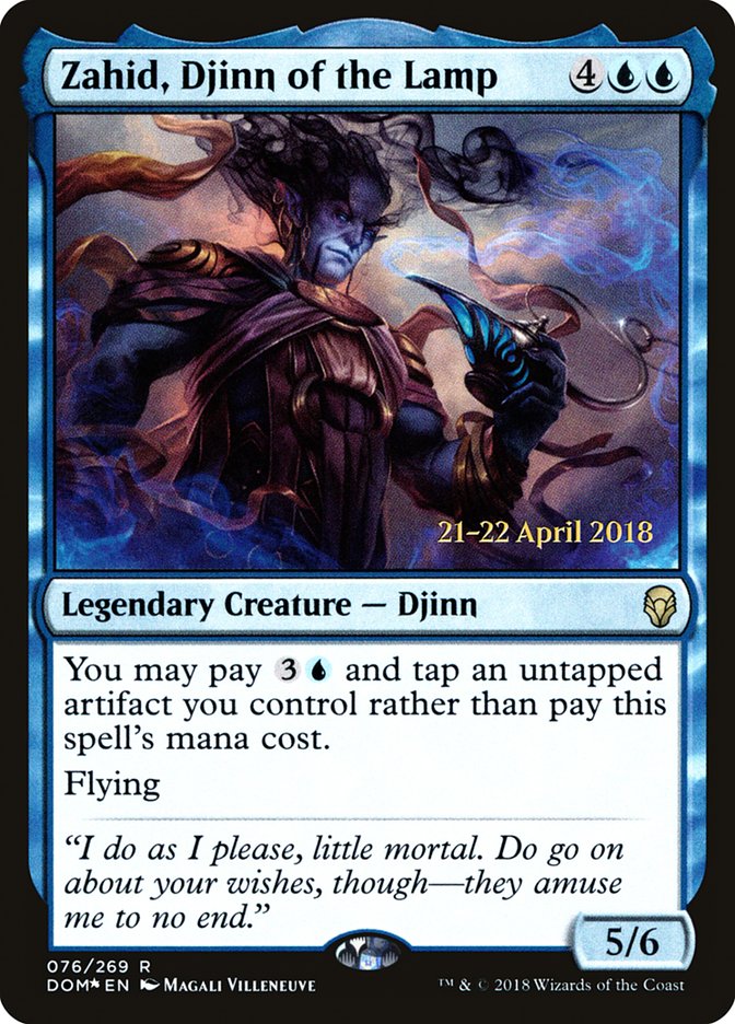 Zahid, Djinn of the Lamp [Dominaria Prerelease Promos] | Dragon's Lair Comics and Fantasy Houston TX