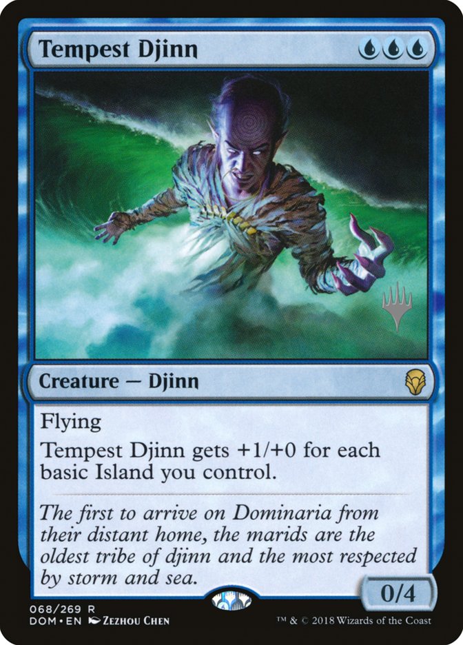 Tempest Djinn (Promo Pack) [Dominaria Promos] | Dragon's Lair Comics and Fantasy Houston TX