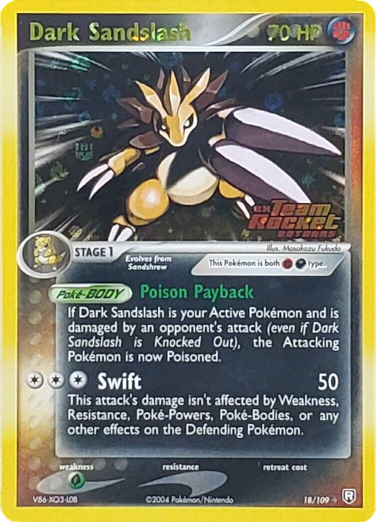 Dark Sandslash (18/109) (Stamped) [EX: Team Rocket Returns] | Dragon's Lair Comics and Fantasy Houston TX