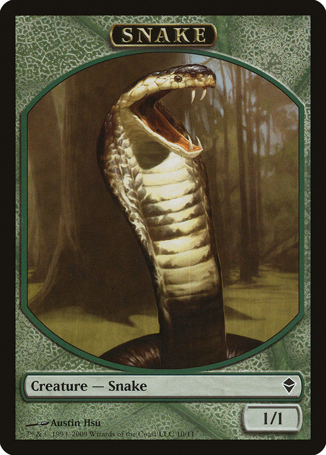 Snake Token [Zendikar Tokens] | Dragon's Lair Comics and Fantasy Houston TX