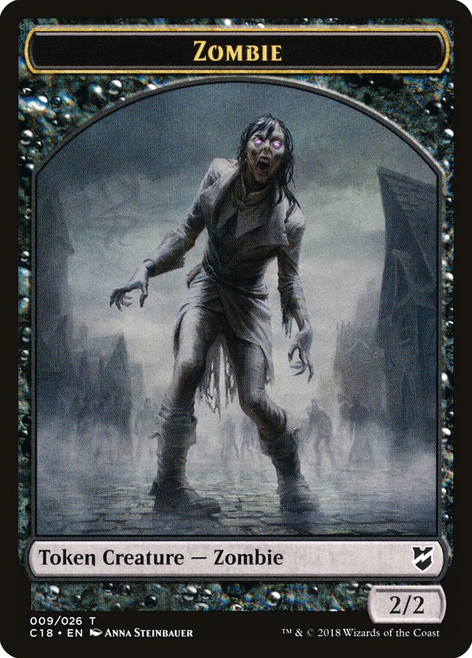 Zombie Token [Commander 2018 Tokens] | Dragon's Lair Comics and Fantasy Houston TX