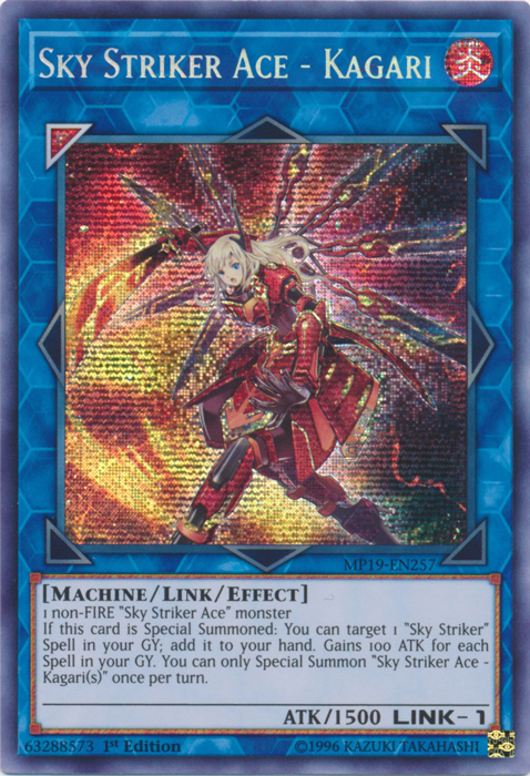 Sky Striker Ace - Kagari [MP19-EN257] Prismatic Secret Rare | Dragon's Lair Comics and Fantasy Houston TX