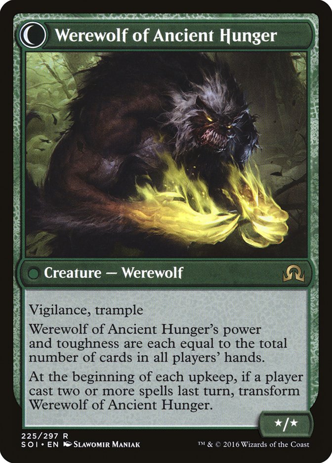 Sage of Ancient Lore // Werewolf of Ancient Hunger [Shadows over Innistrad] | Dragon's Lair Comics and Fantasy Houston TX