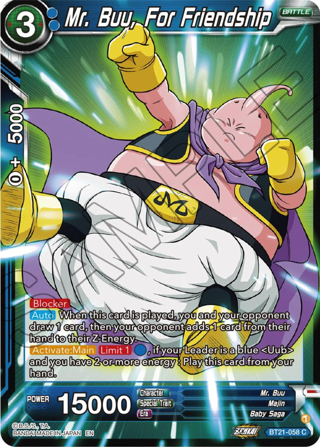 Mr. Buu, For Friendship (BT21-058) [Wild Resurgence] | Dragon's Lair Comics and Fantasy Houston TX