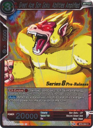 Great Ape Son Goku, Abilities Amplified (BT8-004_PR) [Malicious Machinations Prerelease Promos] | Dragon's Lair Comics and Fantasy Houston TX