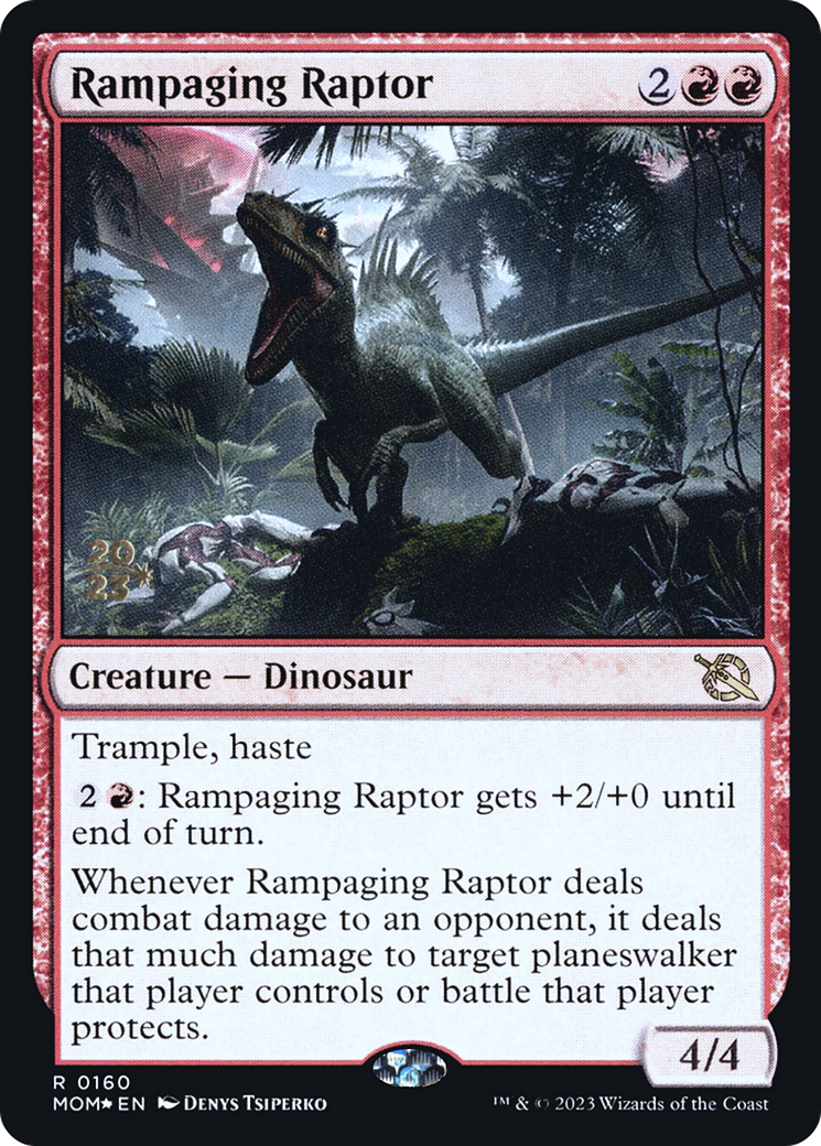 Rampaging Raptor [March of the Machine Prerelease Promos] | Dragon's Lair Comics and Fantasy Houston TX