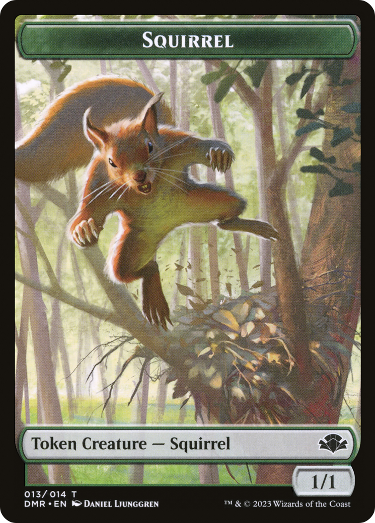 Squirrel Token [Dominaria Remastered Tokens] | Dragon's Lair Comics and Fantasy Houston TX