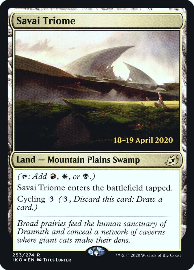 Savai Triome [Ikoria: Lair of Behemoths Prerelease Promos] | Dragon's Lair Comics and Fantasy Houston TX