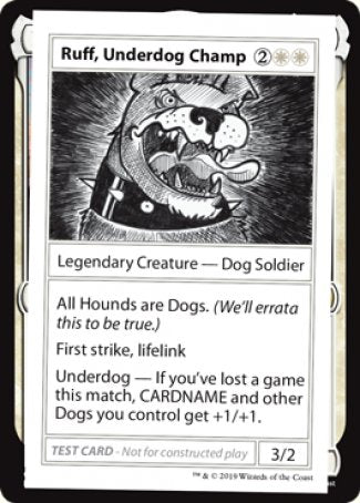 Ruff, Underdog Champ (2021 Edition) [Mystery Booster Playtest Cards] | Dragon's Lair Comics and Fantasy Houston TX