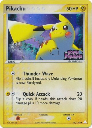 Pikachu (78/110) (Stamped) [EX: Holon Phantoms] | Dragon's Lair Comics and Fantasy Houston TX