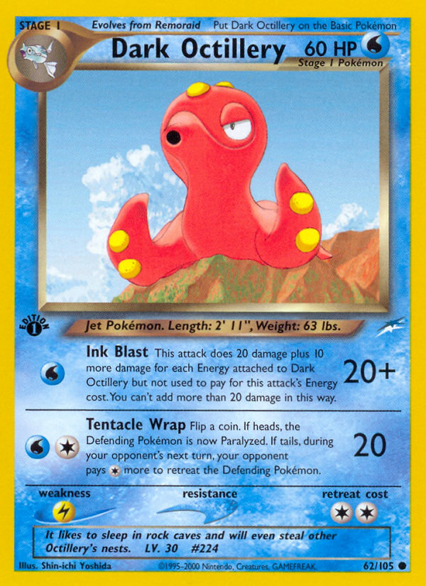 Dark Octillery (62/105) [Neo Destiny 1st Edition] | Dragon's Lair Comics and Fantasy Houston TX