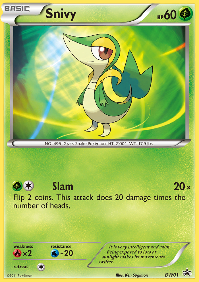 Snivy (BW01) [Black & White: Black Star Promos] | Dragon's Lair Comics and Fantasy Houston TX