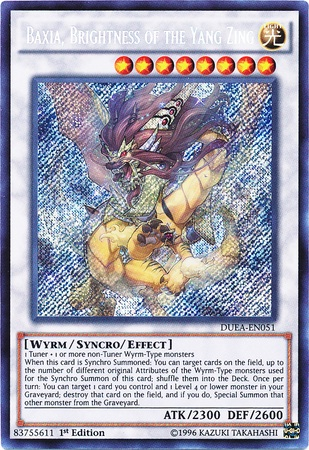 Baxia, Brightness of the Yang Zing [DUEA-EN051] Secret Rare | Dragon's Lair Comics and Fantasy Houston TX