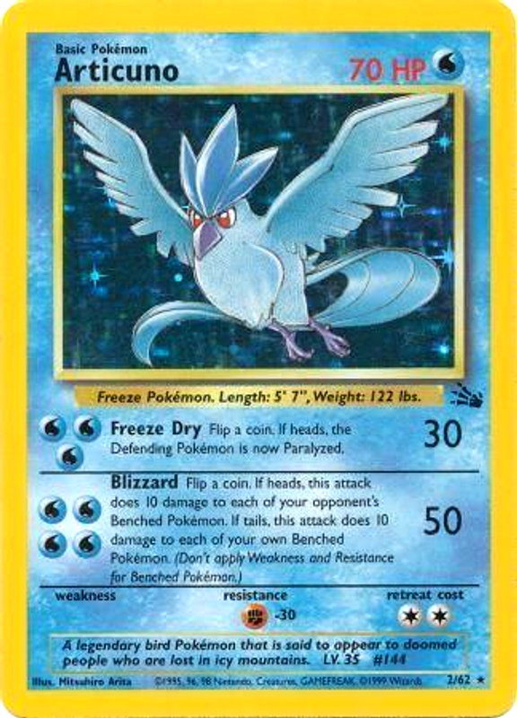 Articuno (2/62) [Fossil Unlimited] | Dragon's Lair Comics and Fantasy Houston TX