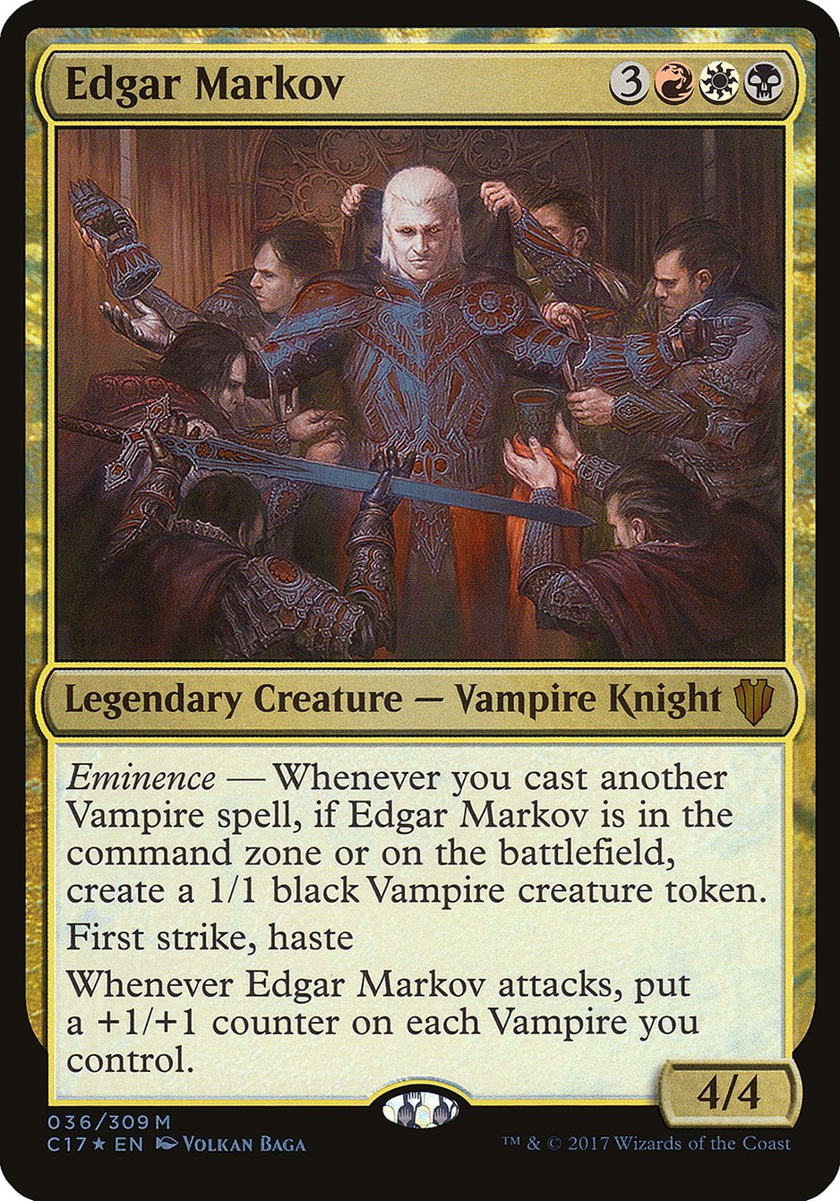 Edgar Markov (Oversized) [Commander 2017 Oversized] | Dragon's Lair Comics and Fantasy Houston TX