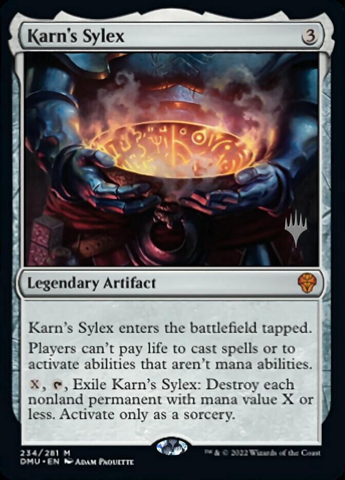 Karn's Sylex (Promo Pack) [Dominaria United Promos] | Dragon's Lair Comics and Fantasy Houston TX