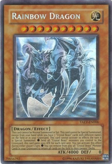 Rainbow Dragon (Chaos Neos Misprint) [TAEV-EN006] Ghost Rare | Dragon's Lair Comics and Fantasy Houston TX