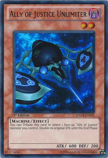 Ally of Justice Unlimiter [HA02-EN051] Super Rare | Dragon's Lair Comics and Fantasy Houston TX