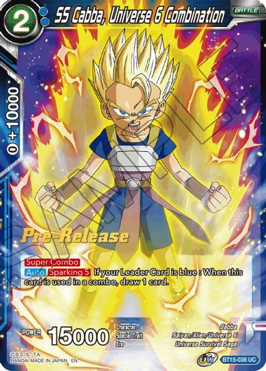 SS Cabba, Universe 6 Combination (BT15-038) [Saiyan Showdown Prerelease Promos] | Dragon's Lair Comics and Fantasy Houston TX