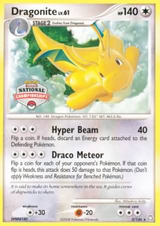 Dragonite (2/146) (National Championship) [Diamond & Pearl: Legends Awakened] | Dragon's Lair Comics and Fantasy Houston TX