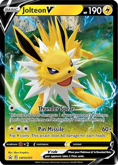 Jolteon V (SWSH151) [Sword & Shield: Black Star Promos] | Dragon's Lair Comics and Fantasy Houston TX