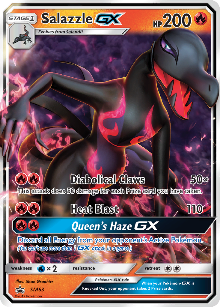 Salazzle GX (SM63) [Sun & Moon: Black Star Promos] | Dragon's Lair Comics and Fantasy Houston TX