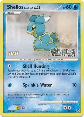 Shellos East Sea (106/132) (Origins Game Fair 2008 Staff) [Nintendo: Black Star Promos] | Dragon's Lair Comics and Fantasy Houston TX