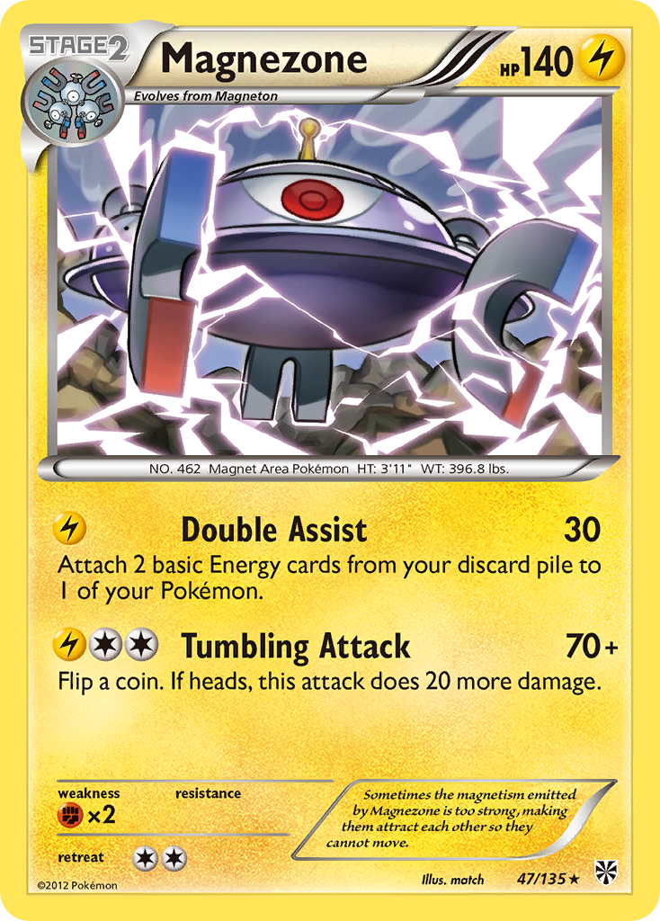 Magnezone (47/135) [Black & White: Plasma Storm] | Dragon's Lair Comics and Fantasy Houston TX