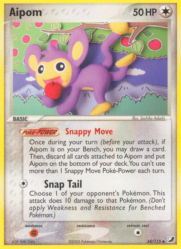 Aipom (34/115) [EX: Unseen Forces] | Dragon's Lair Comics and Fantasy Houston TX