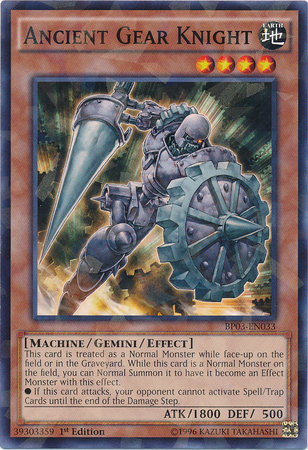 Ancient Gear Knight [BP03-EN033] Shatterfoil Rare | Dragon's Lair Comics and Fantasy Houston TX