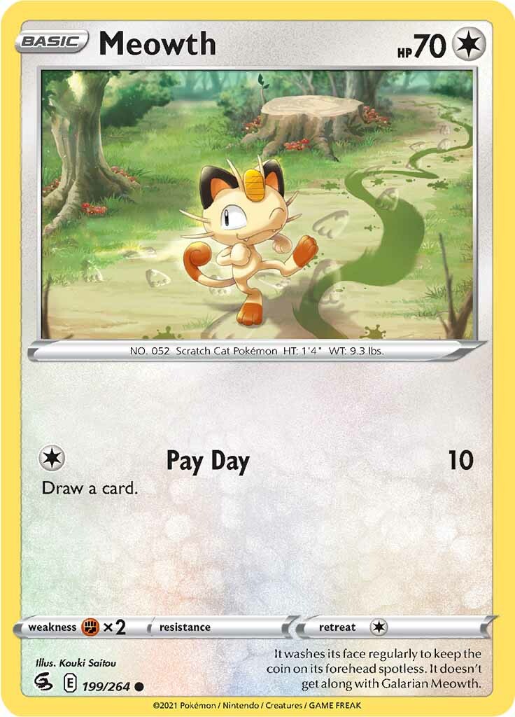 Meowth (199/264) [Sword & Shield: Fusion Strike] | Dragon's Lair Comics and Fantasy Houston TX