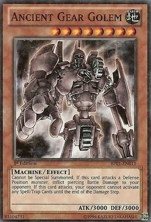 Ancient Gear Golem [BP01-EN011] Starfoil Rare | Dragon's Lair Comics and Fantasy Houston TX