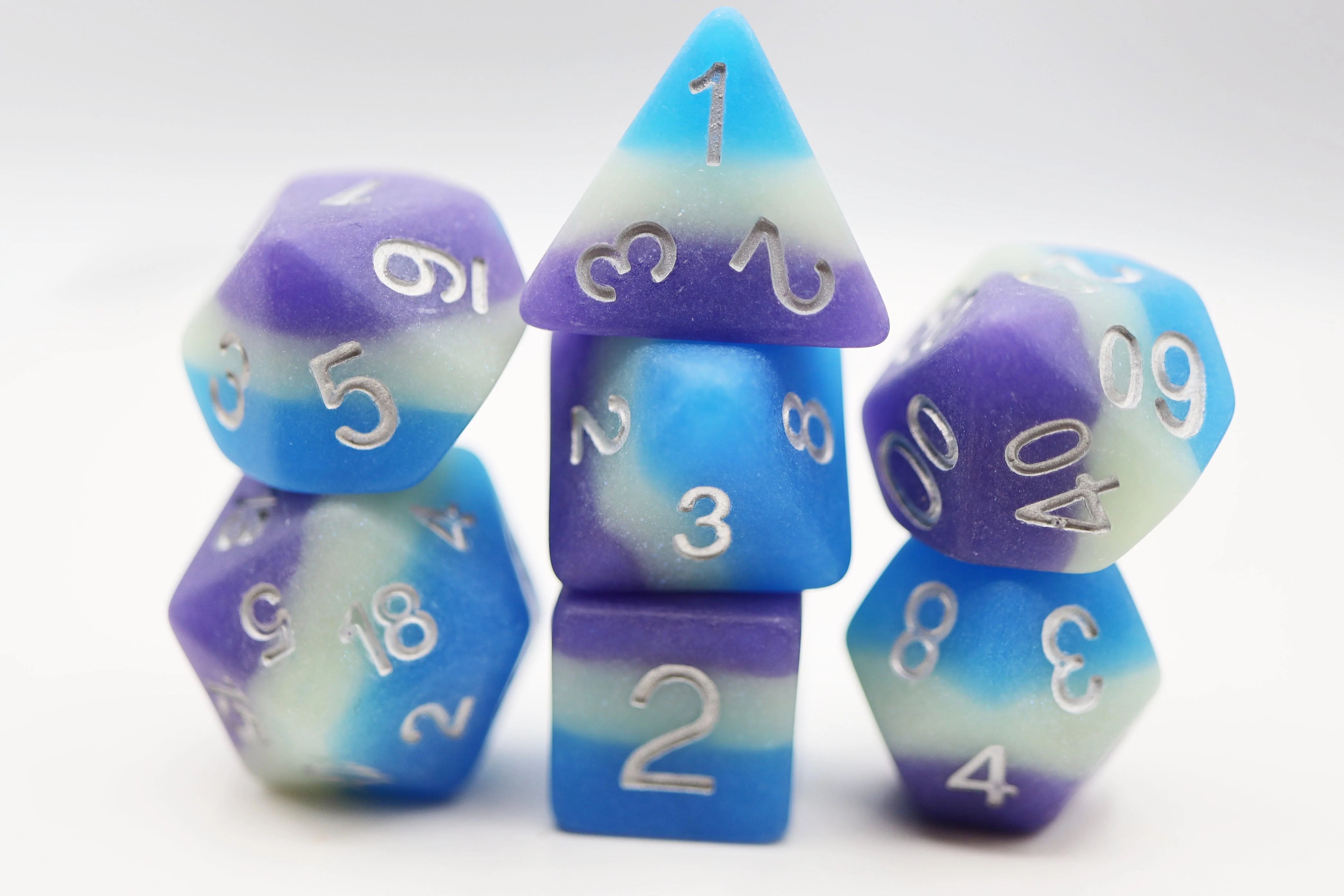 Foam Brain Blueberry Snow Cone Poly 7 Dice Set | Dragon's Lair Comics and Fantasy Houston TX