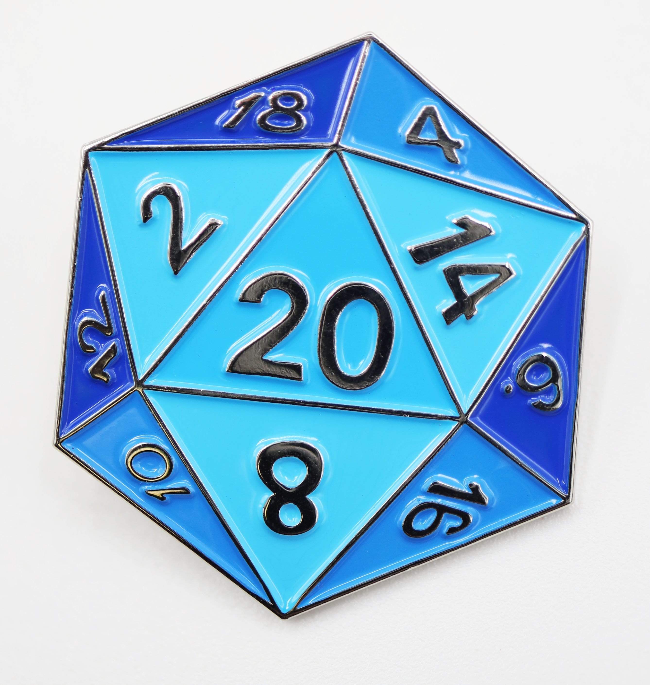 Foam Brain Pin: Blue D20 | Dragon's Lair Comics and Fantasy Houston TX