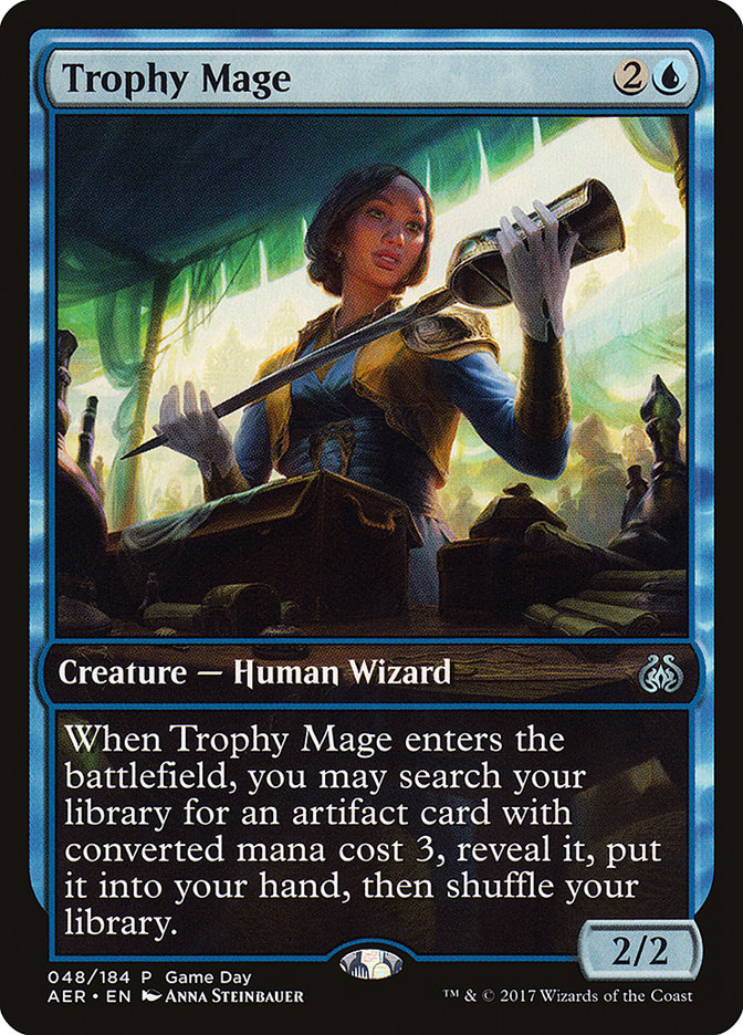 Trophy Mage (Game Day) [Aether Revolt Promos] | Dragon's Lair Comics and Fantasy Houston TX