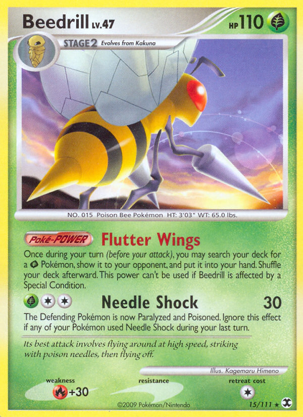 Beedrill (15/111) [Platinum: Rising Rivals] | Dragon's Lair Comics and Fantasy Houston TX