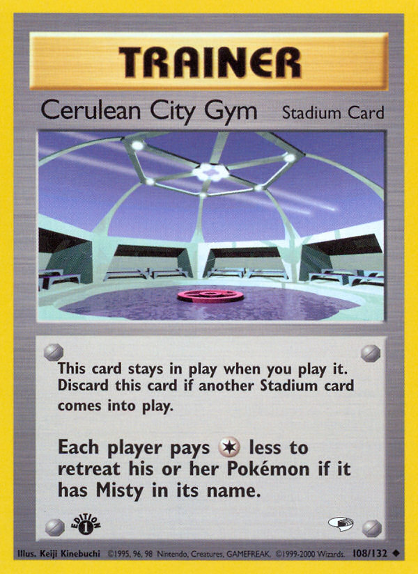 Cerulean City Gym (108/132) [Gym Heroes 1st Edition] | Dragon's Lair Comics and Fantasy Houston TX